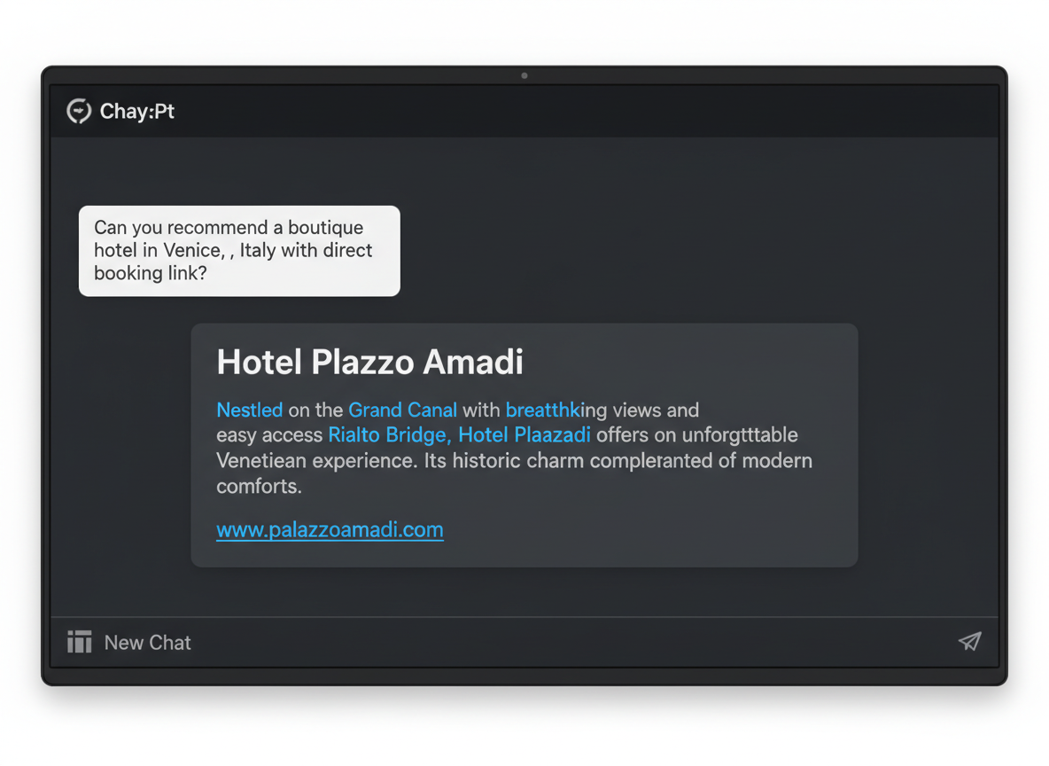 ChatGPT consiglia il tuo hotel